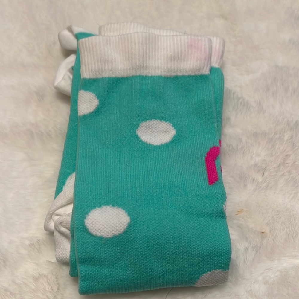 Pro compression mint polka dot
